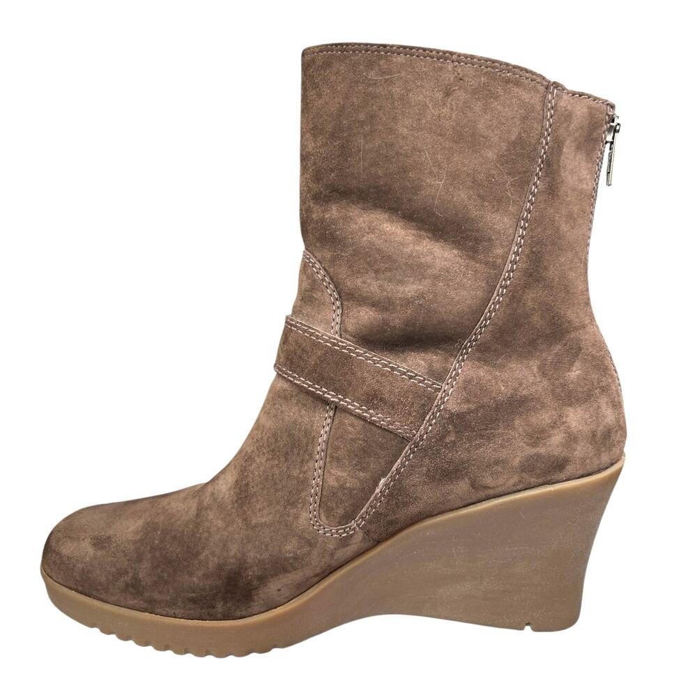 UGG Women’s Gissella Brown Suede Wedge Ankle Boot Size US 11 - Picture 2 of 11